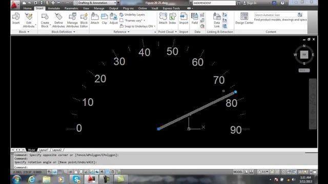 AutoCAD II 26-21 Using a Rotate Action Dynamically смотреть онлайн