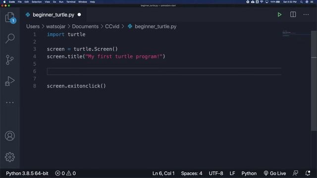Learn the basics of Turtle in Less Than 6 Minutes | Python Beginner Tutorial смотреть онлайн