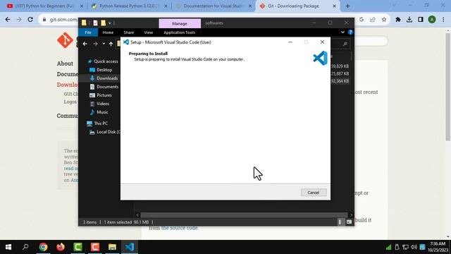 Download and Install Python, VsCode and Git | Python Full Course #4 смотреть онлайн