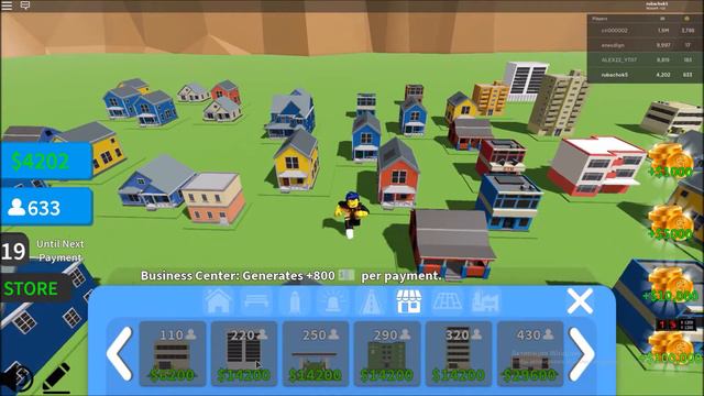 CITY TYCOON SIMULATOR В РОБЛОКСЕ!!!!!!ПРОДОЛЖЕНИЕ!!!!!ROBLOX SIMULATOR смотреть онлайн