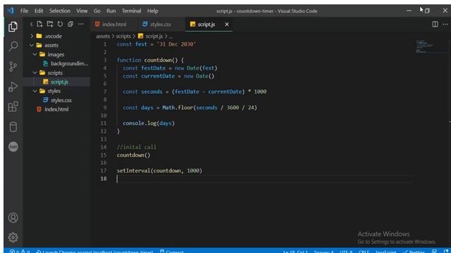Countdown Timer application using Javascript || HTML, CSS, Javascript || Javascript application смотреть онлайн