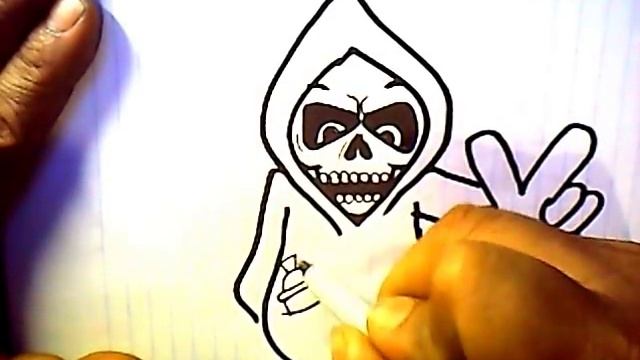 How To Draw a SKULL - (graffiti Character) смотреть онлайн