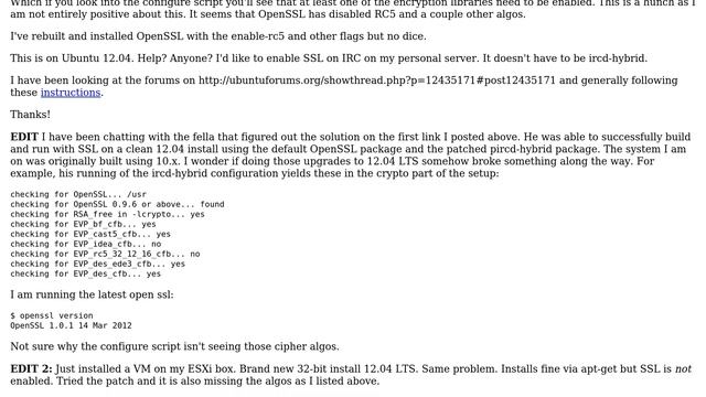 Ubuntu: Ubuntu 12.04 LTS, SSL, IRC: Unable to build with OpenSSL (2 Solutions!!) смотреть онлайн