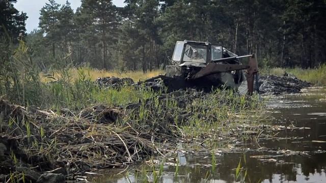 Земснаряд-шнекоход, чистка берега реки (Screw propelled drenger) смотреть онлайн