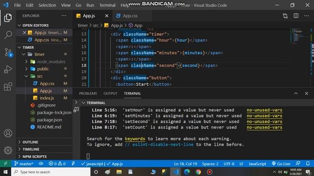 Create timer project in react JS Part-2(in Hindi) смотреть онлайн