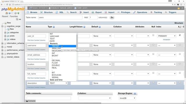 PHP Tutorial - #91 - How to Create a Table in phpMyAdmin смотреть онлайн