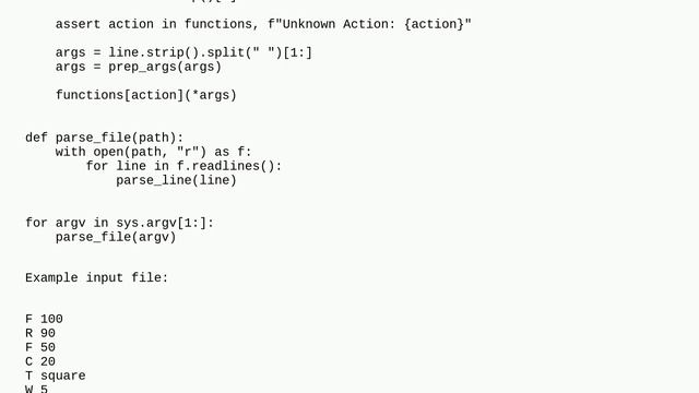 Turtle language parser in python 3 смотреть онлайн