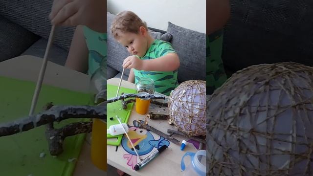 Поделка в садик ,подсвечник-