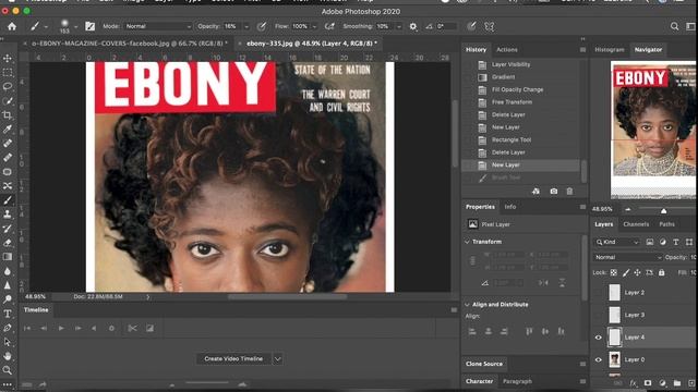 Recreating Diana Ross' Ebony Magazine Cover in Photoshop смотреть онлайн