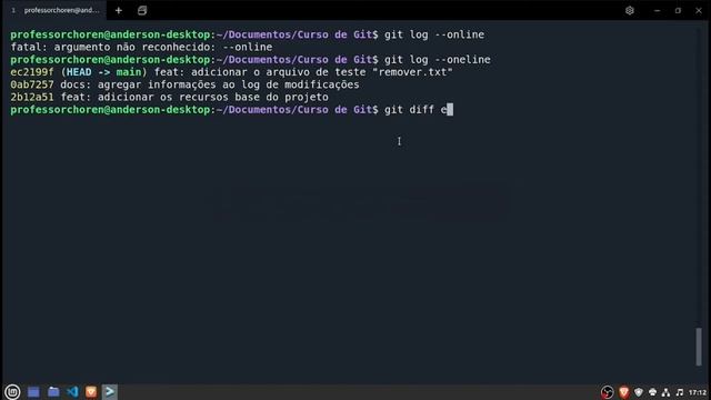 CURSO COMPLETO de Git e GitHub - Comando Git Diff смотреть онлайн