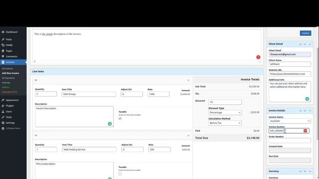 How to create invoice in WordPress with Easy Invoice WordPress Invoice Plugin ? смотреть онлайн