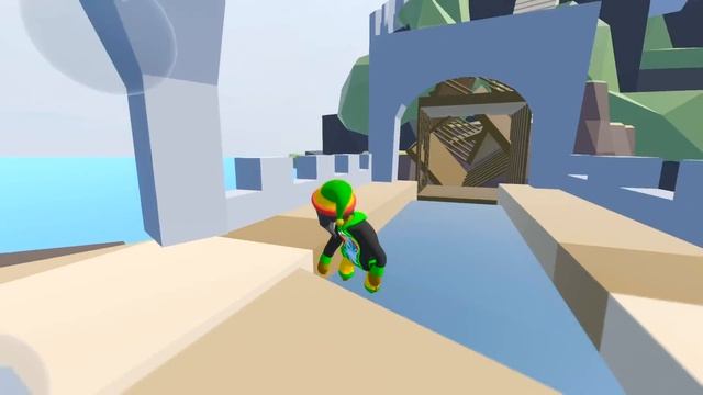 БЕГАЕМ ПО ТРУБАМ! БЫСТРЕЕ ПРОБЕЖИМ ДО КОНЦА И ВЫИГРАЕМ - БЕШЕНЫЕ ИСПЫТАНИЯ В HUMAN FALL FLAT смотреть онлайн