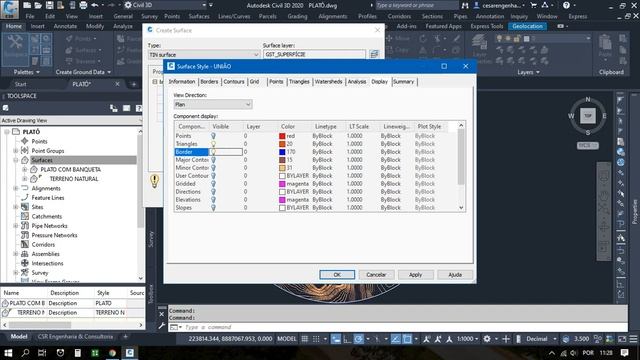 Unindo superfície - Platô com critérios - (Feature line, Grading) - no AutoCAD Civil 3D 2020 смотреть онлайн