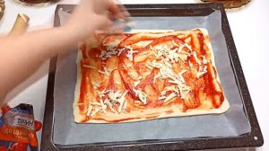 Вкуснейшая ПИЦЦА из слоеного без дрожжевого теста / Простой рецепт пиццы на завтрак