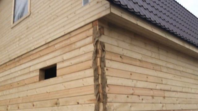 Дом из бруса (под усадку)8х9 смотреть онлайн