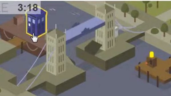 Google Doodle. 50-летие сериала "Doctor Who"