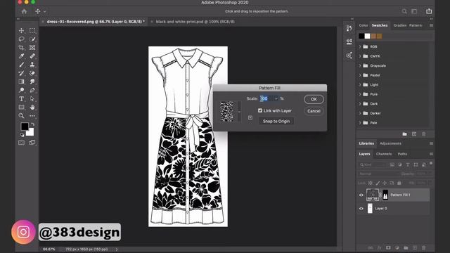 Move a seamless pattern in photoshop on a fashion sketch смотреть онлайн