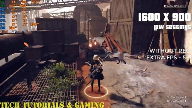 Nier Automata - PC - GT 1030 - G4560 - 8GB RAM - 1080p - 900p - 720p Benchmark Test смотреть онлайн