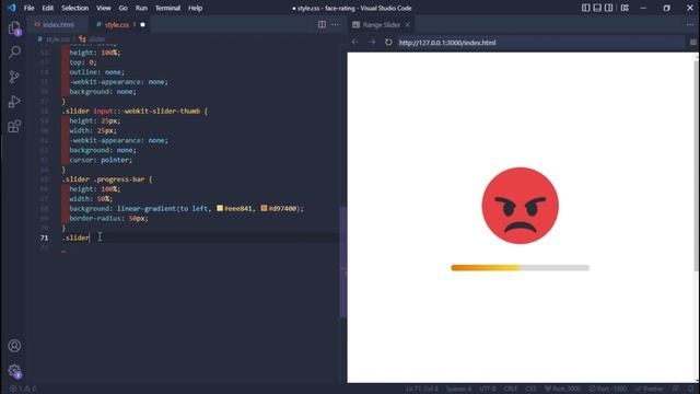 Make Range Slider Using HTML, CSS And Javascript | Emoji Rating Animations смотреть онлайн