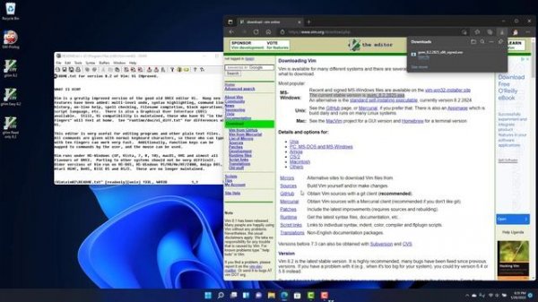 Downloading and Installing vim on Windows 11