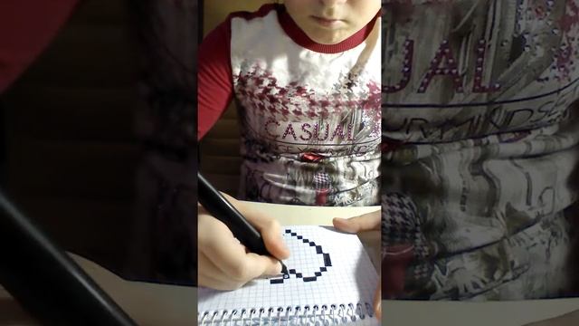Учимся рисовать по клеткам сердце ????????? смотреть онлайн
