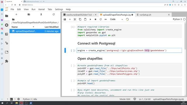 How to upload Shapefiles to PostGIS with Python, Geopandas and SQLAlchemy - Tutorial смотреть онлайн