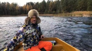 Рыбалка на Вуоксе в ноябре. Проходим шлюз Гремучий. На пелле с мотором в 5лс не пройти.
