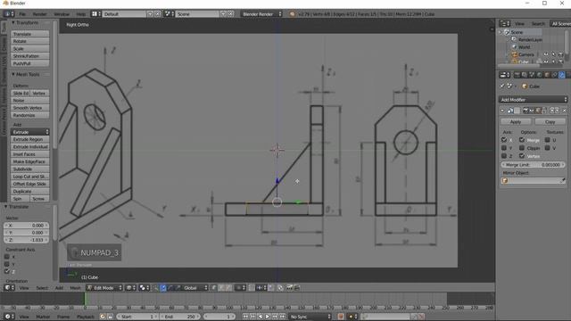 Blender 2.7 Экспресс-курс. Симметричное моделирование смотреть онлайн
