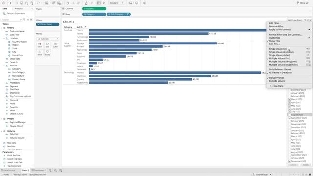 Different ways of filtering date in tableau смотреть онлайн