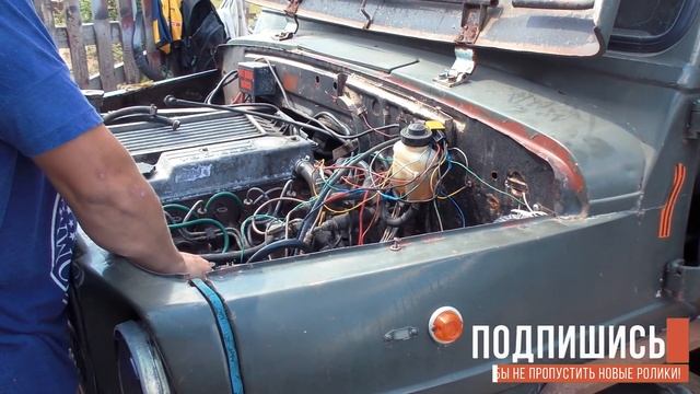 Запуск дизельного ЛуАЗ-969 после долго простоя. Ремонт рулевого смотреть онлайн