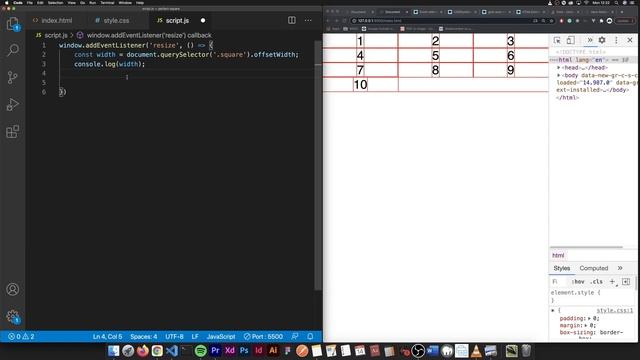 Responsive Square Grid using CSS Grid & JavaScript смотреть онлайн