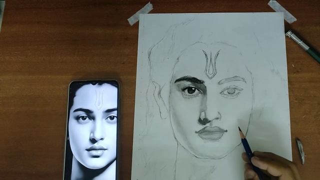 AI generated Ramji Image drawing Face shading смотреть онлайн