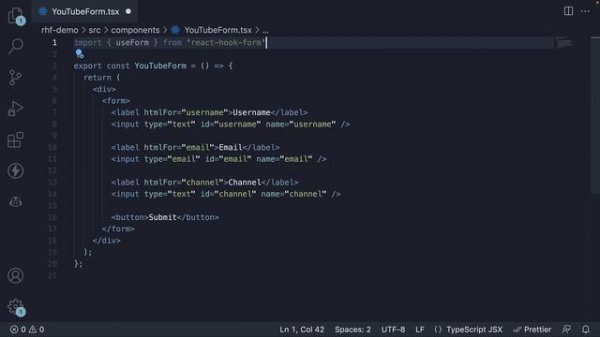 React Hook Form Tutorial - 3 - useForm Hook