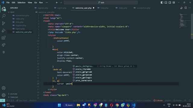 PHP, MySQL Quiz - Part 4 - User Welcome Page смотреть онлайн