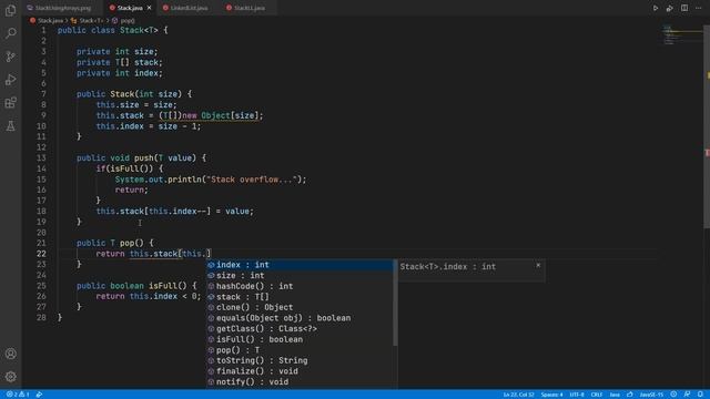 stack using arrays смотреть онлайн