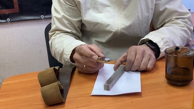 Уход за ножом - направка бруском для заточки - обработка маслом смотреть онлайн