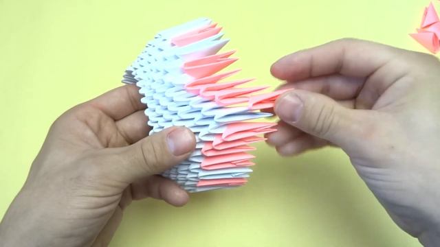 How to make 3D origami swan | 3d origami swan tutorial смотреть онлайн