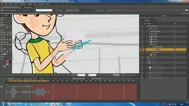 Пример работы с анимацией в Moho