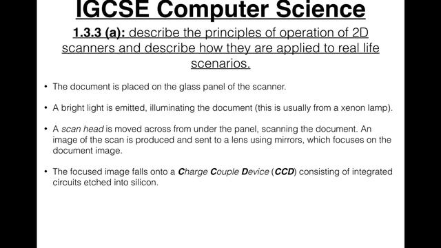 34 IGCSE Computer Science Tutorial 1 3 3 a – 2D Scanners смотреть онлайн