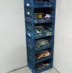 стеллаж из пластиковых ящиков за 30 минут