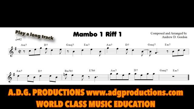 Mambo groove from the book Latin Solo Series for Tenor and Alto Saxophones смотреть онлайн