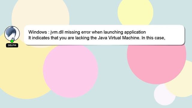Windows : jvm.dll missing error when launching application смотреть онлайн