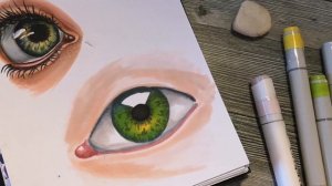 Как нарисовать глаза маркерами?!