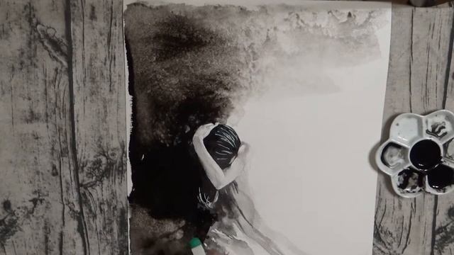 Не исчезай! Рисунок тушью. смотреть онлайн