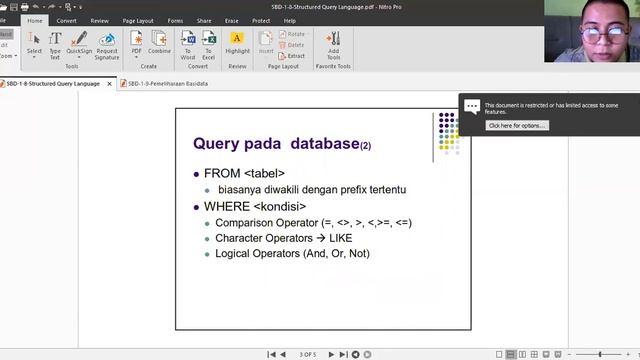 Presentase SBD (Pt.6 Structured Query Language & Pemeliharaan Basis Data)??✨ смотреть онлайн