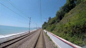 Из Сочи в Туапсе на экспрессе из кабины машиниста