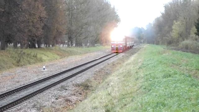 Тепловоз 2М62-1126 в составе дизель-поезда ДДБ1 сообщением Полоцк - Поставы. смотреть онлайн