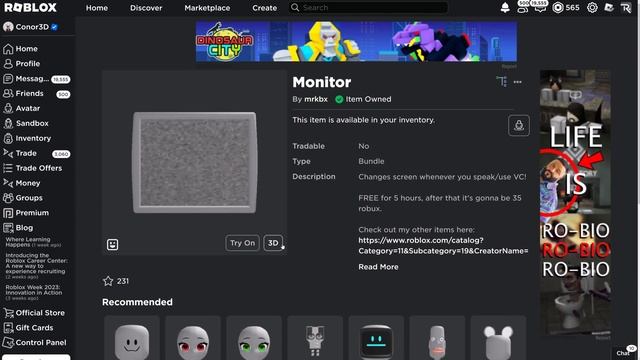 [FREE ITEM/5 HOURS ONLY] How to get the MONITOR DYNAMIC HEAD | Roblox смотреть онлайн