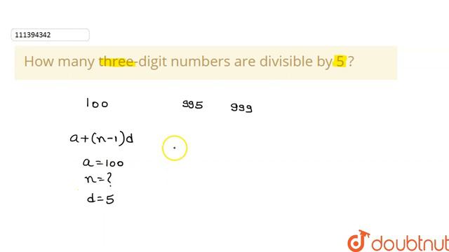 How many three-digit numbers are divisible by 5 ? смотреть онлайн