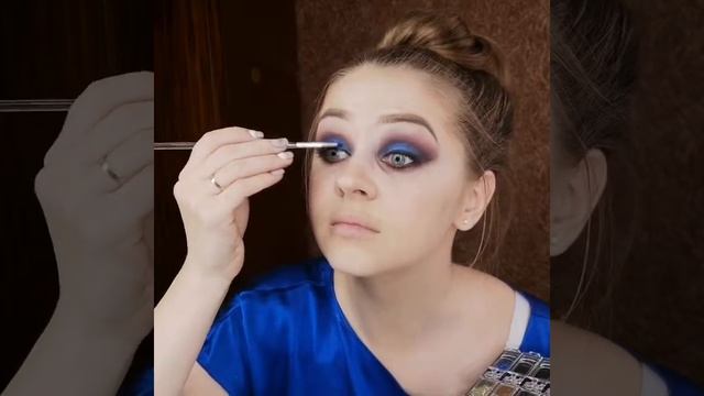 САМ СЕБЕ ВИЗАЖИСТ. СИНИЙ smoky eyes ??? смотреть онлайн
